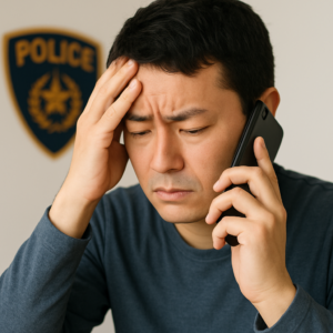 警察から連絡きている人の様子