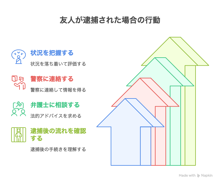 友人が逮捕された場合の行動