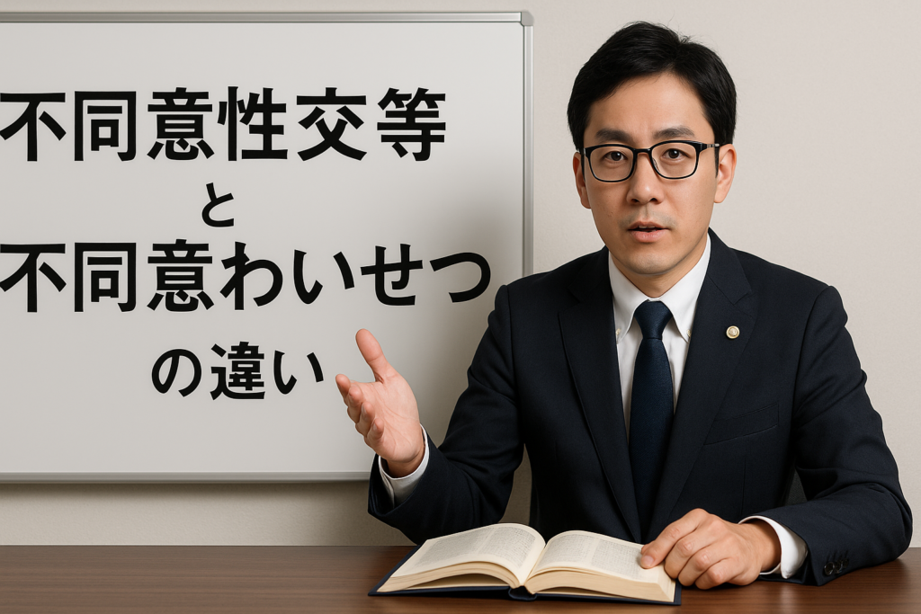 不同意性交渉と不同意わいせつの違い