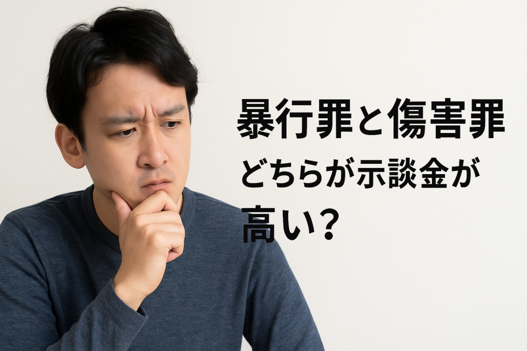 暴行罪と傷害罪どちらが示談金が高い？