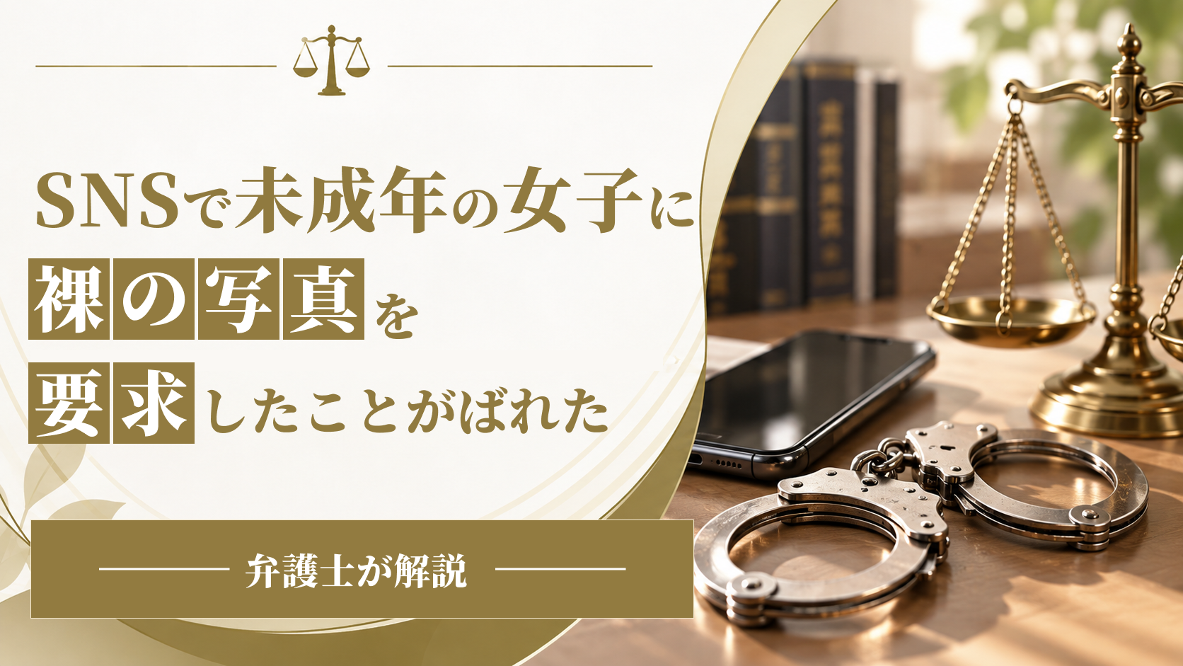 SNSで未成年の女子に裸の写真を要求したことがばれた
