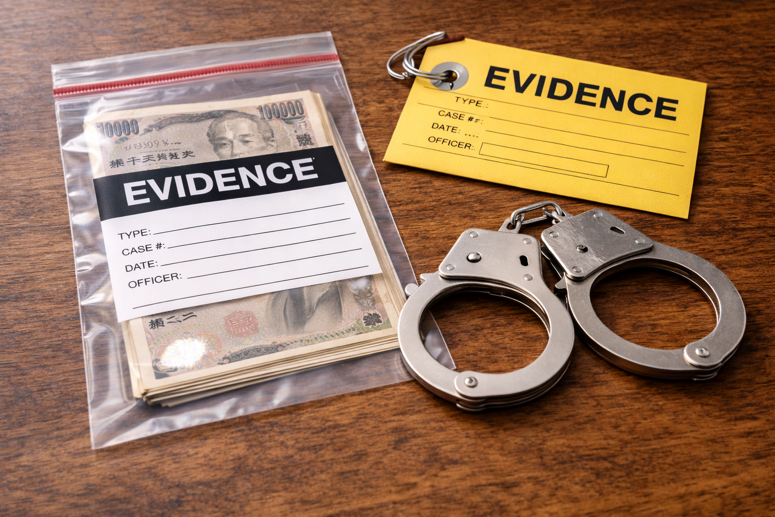 手錠と証拠